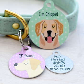 Golden Retriever Personalised Dog ID Tag, 11 of 12