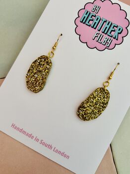 Potato Glitter Earrings / Chef Gift / Fun Food Inspired Jewellery / Handmade Accessories, 2 of 5
