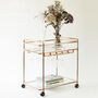 Handmade Drink Trolley With Glass Rack Display, thumbnail 1 of 5