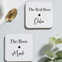 Personalised Boss And Real Boss Coasters, thumbnail 2 of 2