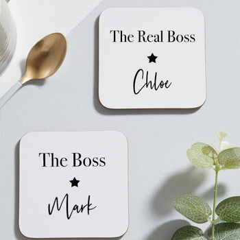 Personalised Boss And Real Boss Coasters, 2 of 2