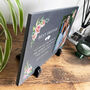 Personalised Any Message Pink Floral Decorative Slate With Stand 25 X 15cm, thumbnail 3 of 5
