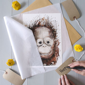 Expressive Orangutan Art Print, 3 of 5