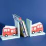 Personalised Red Fire Engine Bookends, thumbnail 2 of 5