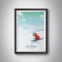 La Plagne Ski Resort France Travel Poster Art Print, thumbnail 1 of 6