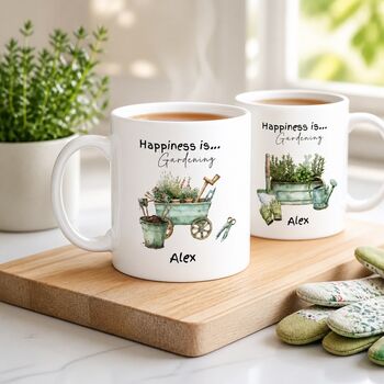 Personalised Gardening Mug For People Who Love A Cuppa In Their Garden, 3 of 5