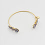 Gold Pansy And Pearl Bangle, thumbnail 1 of 7