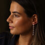 Silver Plated Crystal Star Drop Earrings, thumbnail 2 of 4