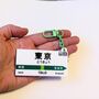 Tokyo Station Sign Keyring, Jr Yamanote Line Keychain, thumbnail 5 of 8