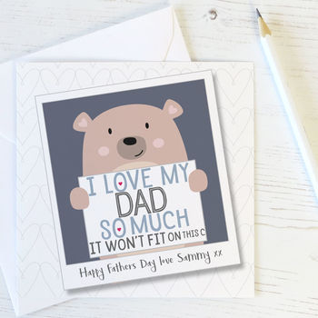 Personalised Bear Card For Daddy Or Dad, 2 of 2