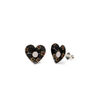 Black Oriental Heart Studs In A Tin, thumbnail 1 of 2