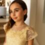 Grace In Champagne/Gold Flower Girl Or Party Dress, thumbnail 1 of 5