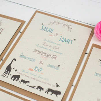 Animal Wedding Invitation Set, 2 of 7
