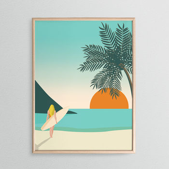 Time To Surf, Beach Art Print, 2 of 3