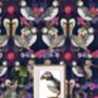 Mountain Lake Puffin Wallpaper In Midnight Blue, thumbnail 1 of 4