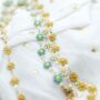 Turquoise Sun Flower Floral Choker Summer Necklace, thumbnail 8 of 8