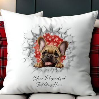 Personalised Christmas French Bulldog Break Through, 5 of 10