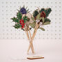 Christmas Wooden Flowers And Foliage, thumbnail 4 of 6