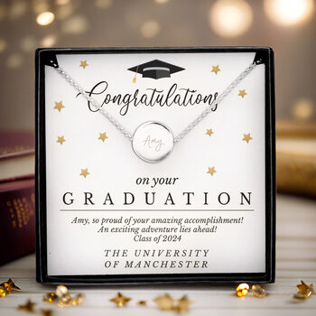 Personalised Graduation Sentiment Necklace, 6 of 6