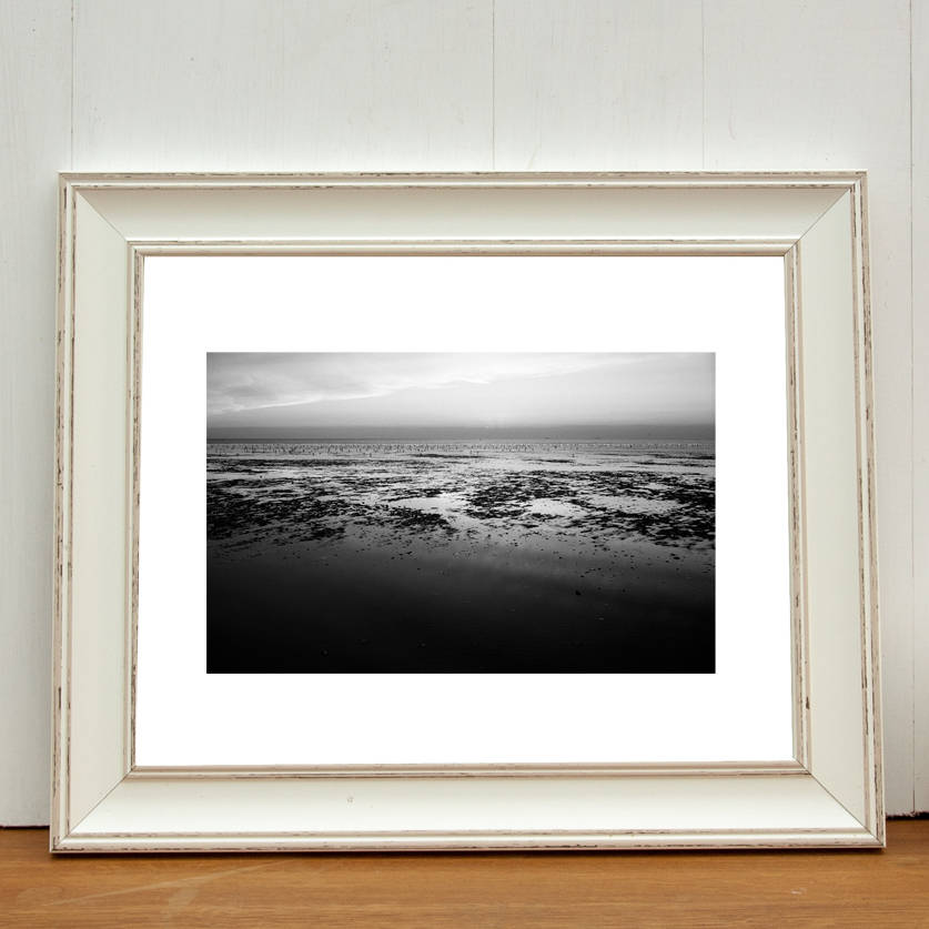 coast, heacham beach, black and white, art print by paul cooklin ...