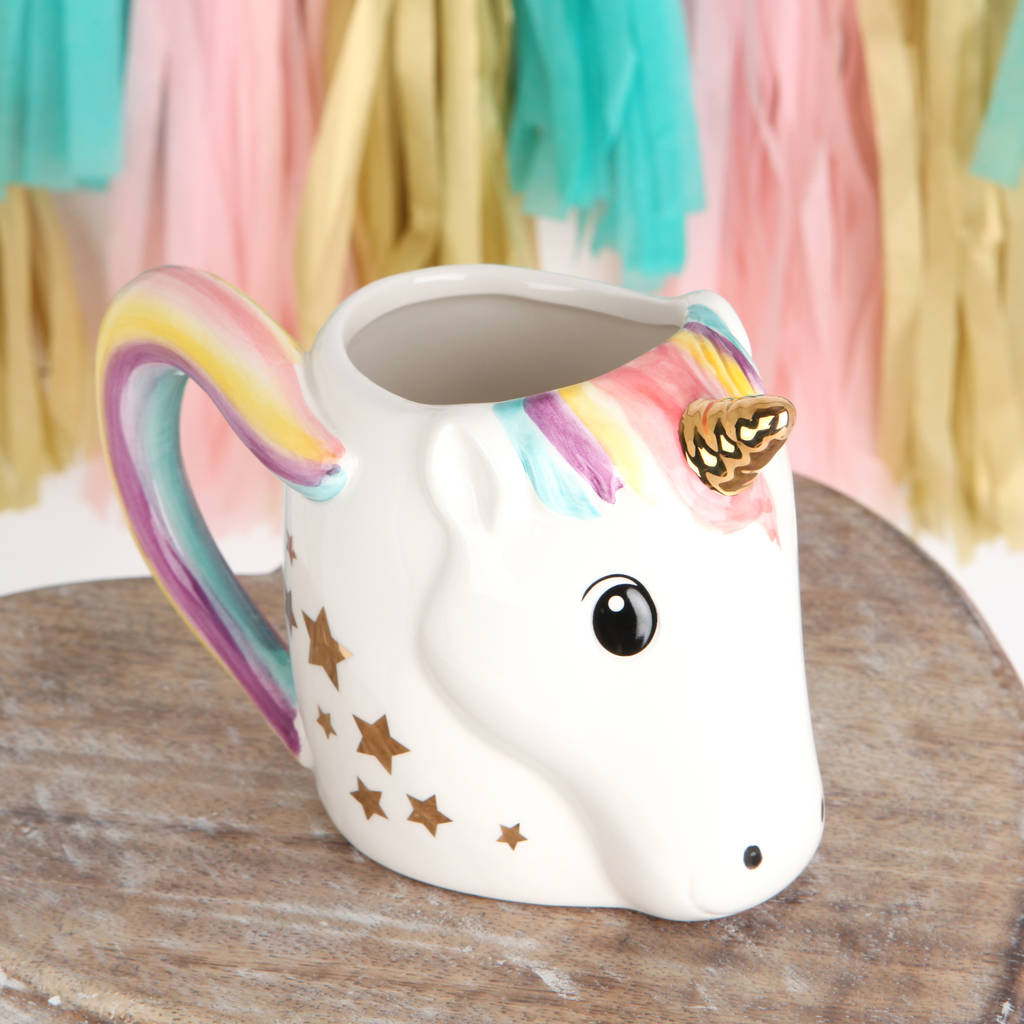 Unicorn Tail Handle Mug With Star Spoon Gift, 1 of 6