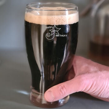 60th Birthday Shooting Star Pint Glass, 4 of 6