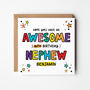 Awesome Nephew Birthday Card Any Age, thumbnail 2 of 5