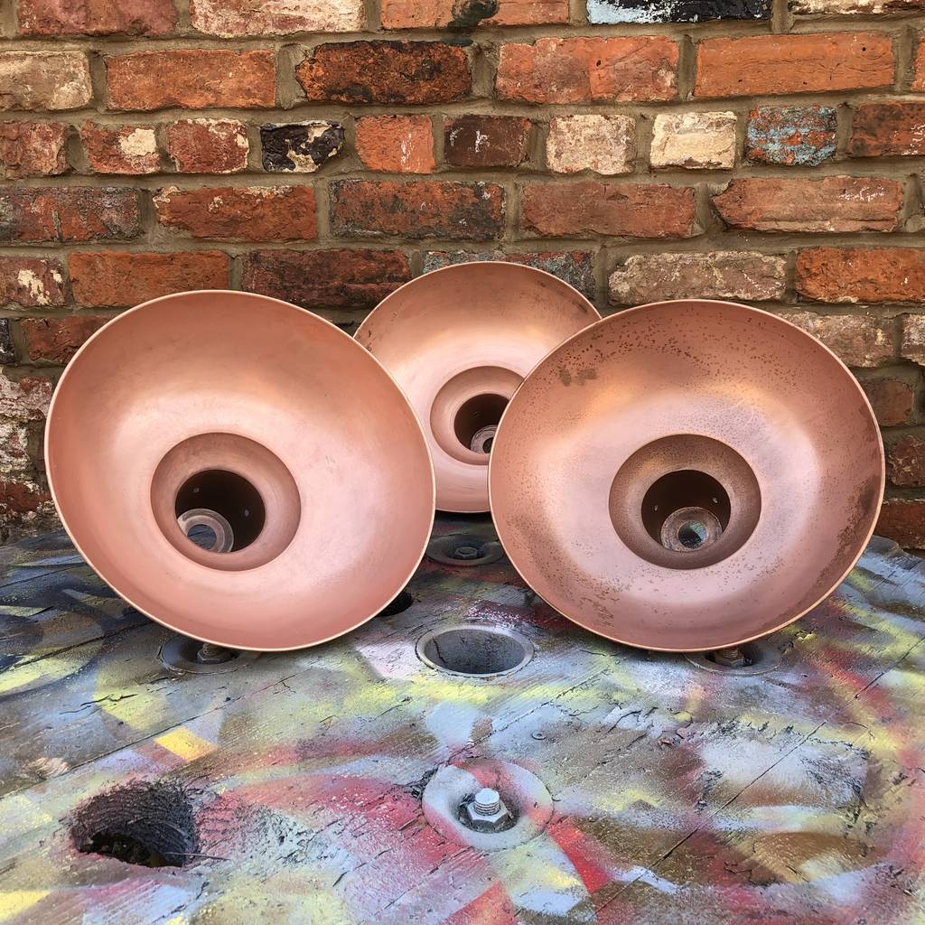 Industrial Copper Lampshade By RW NORFOLK