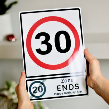 70th Birthday Milestone Metal Road Sign, 2 of 6