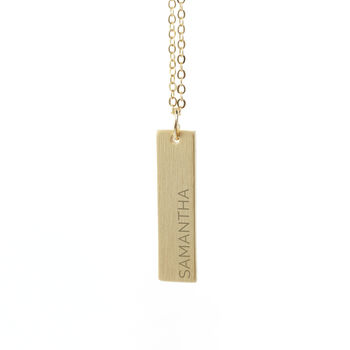 Personalised Gold Plated Bar Necklace, 5 of 5