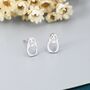 Matryoshka Doll Stud Earrings In Sterling Silver, thumbnail 4 of 11