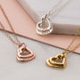 Personalised Baby Names Hearts Necklace, thumbnail 4 of 7