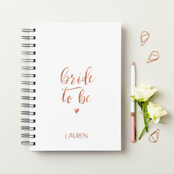 Personalised Script Bride To Be Notebook, 2 of 9