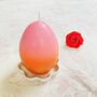 Pink And Orange Egg Shaped Candle, thumbnail 2 of 5