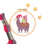 Christmas Llama Cross Stitch Kit, thumbnail 2 of 4