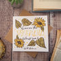 Literary Quote Sunflowers Greetings Card, thumbnail 1 of 2
