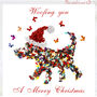 Christmas Card With Dog Wearing Santa's Hat, thumbnail 1 of 10