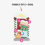 Family And Dog Christmas Tree Decoration With Personalised Name, thumbnail 2 of 5