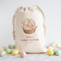 Easter Bunny Drawstring Bag With Name, thumbnail 3 of 4