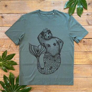 Mermaid Bear Organic T Shirt, 4 of 5