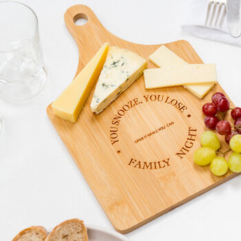 Personalised Bamboo Paddle Cheese Board, 2 of 6