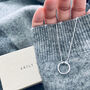 Silver Circle Necklace. Always There For You, thumbnail 4 of 5
