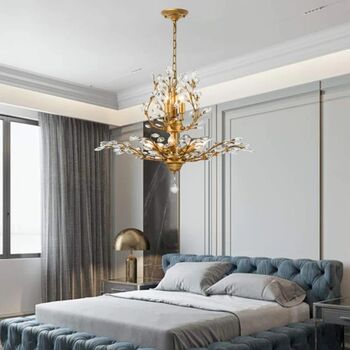 Seven Light Dimmable Crystal Empire Chandelier, 9 of 12