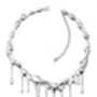 Silver Multi Drop Statement Necklace, thumbnail 4 of 8