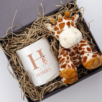 New Baby Giraffe Gift Hamper First Birthday, 3 of 4