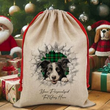 Personalised Christmas Border Collie Break Through, 6 of 10