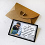Personalised Stamp Photo And Message Metal Wallet Card, thumbnail 6 of 7