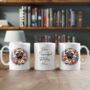 Personalised Pug Summer Floral Dog Wreath Gift Keepsake Mug, thumbnail 2 of 2