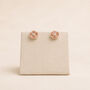 7mm Rose Gold Plated Sterling Silver Poppy Stud Earrings, thumbnail 3 of 4