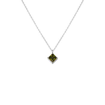 Sterling Silver Pendant Birthstone Necklace August Peridot, 4 of 6